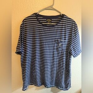 Polo by Ralph Lauren Blue and White Striped Tee